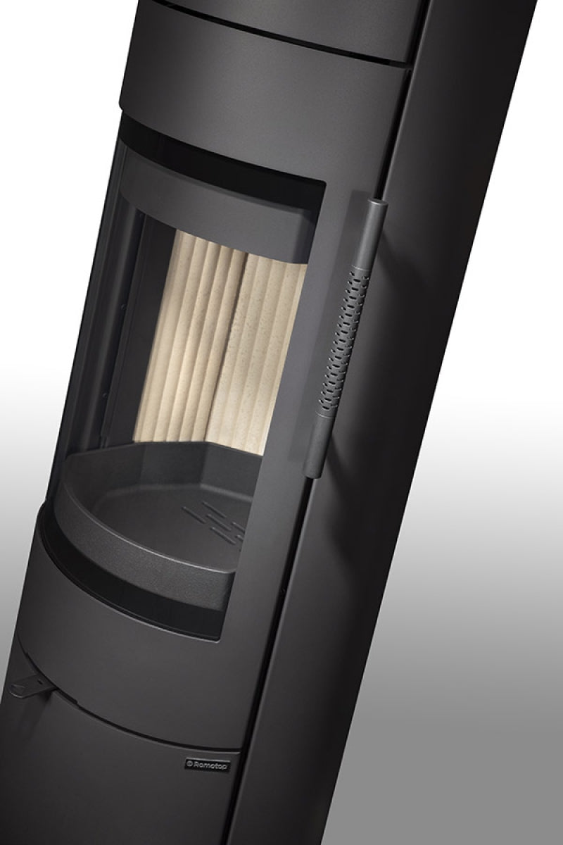 Detaliu camera de ardere samota si maner usa soba Romotop Alea 01 A