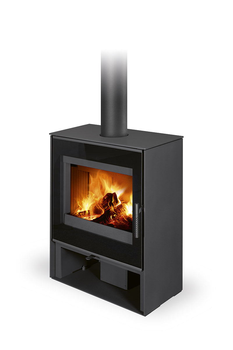 Soba metalica Romotop Aledo G cu usa complet vitrata