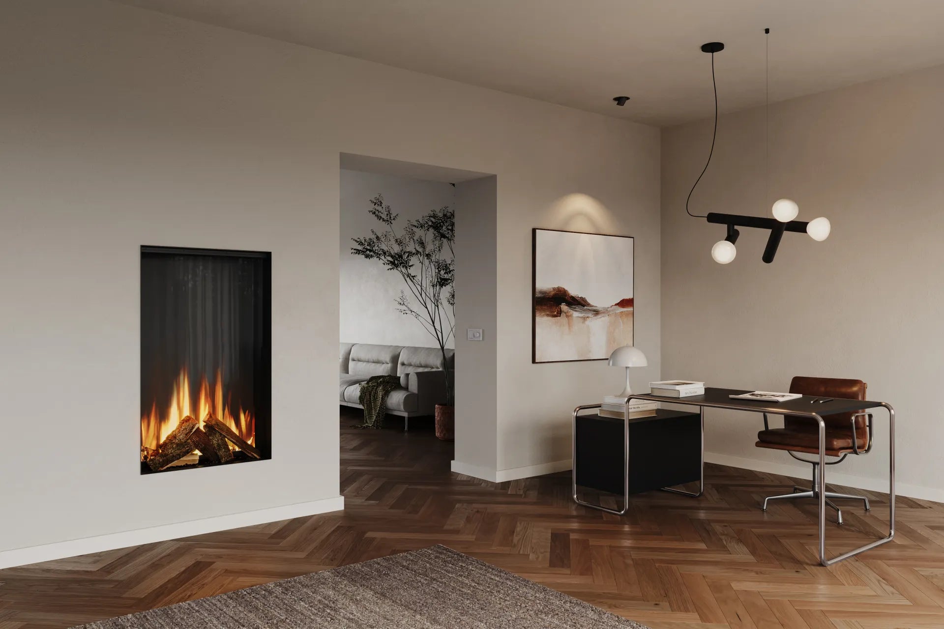 Focar semineu electric Knightwood