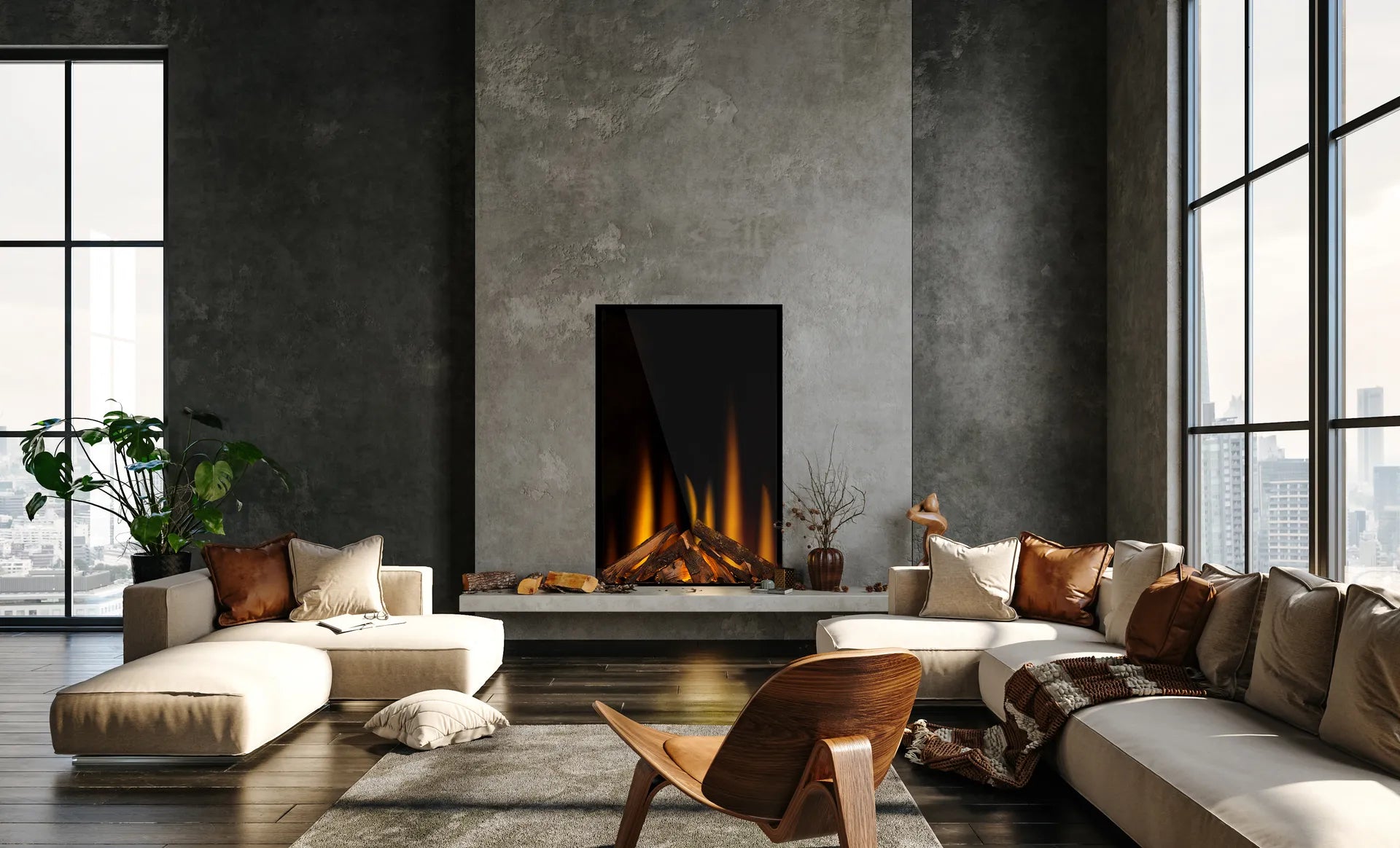 Focar semineu electric Knightwood