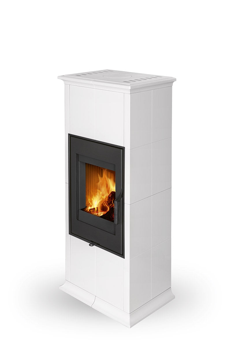 Soba lemne teracota cu acumulare Romotop Gremio 5 culoara alba