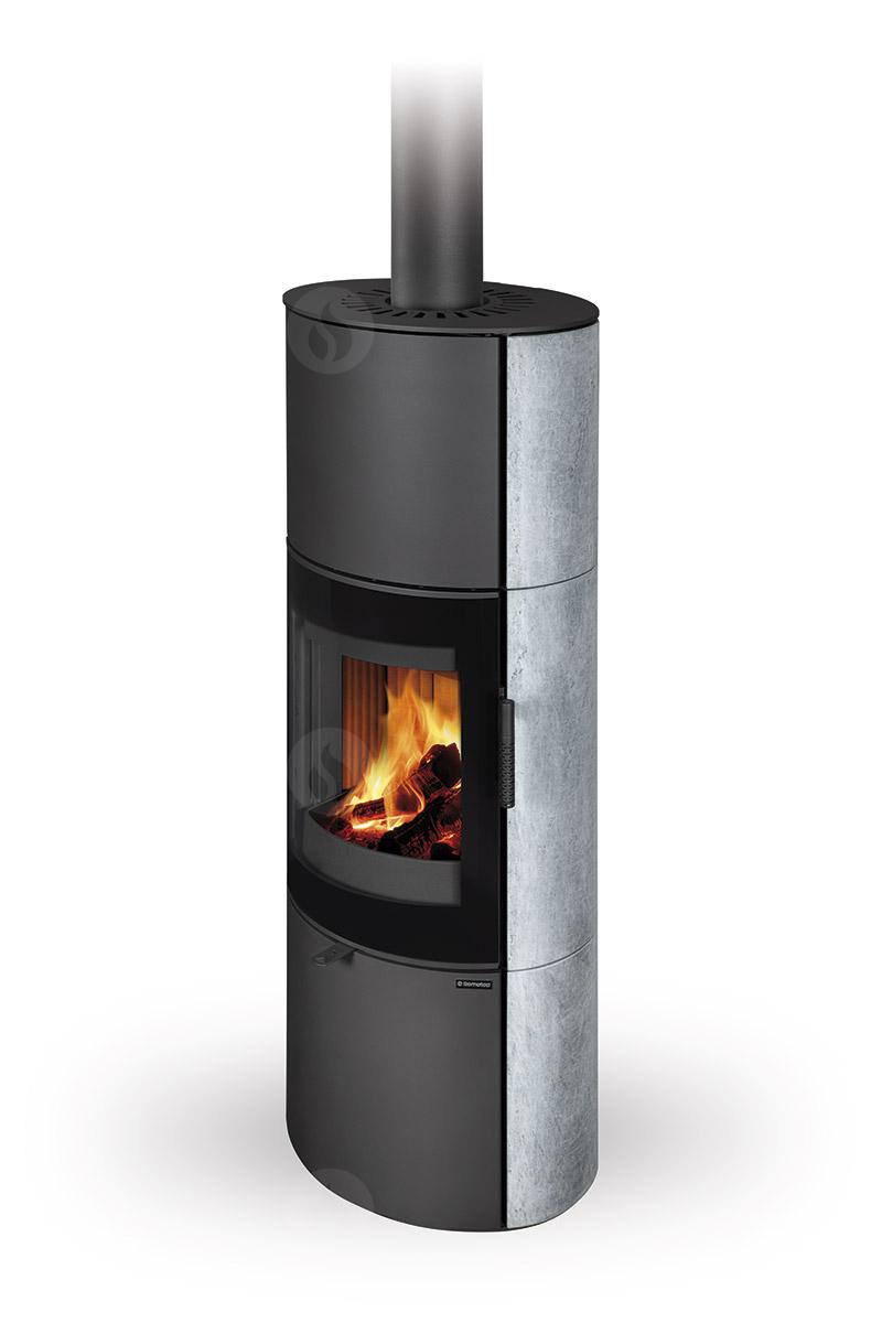 Soba lemne piatra serpentin cu acumulare Romotop Lugano 02 A