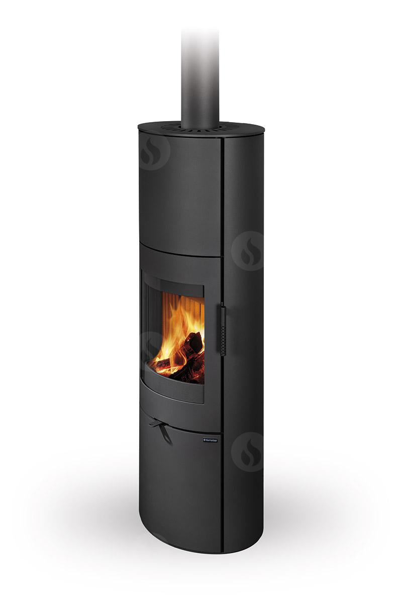 Soba lemne metalica cu acumulare Romotop Lugo N 03 A negru