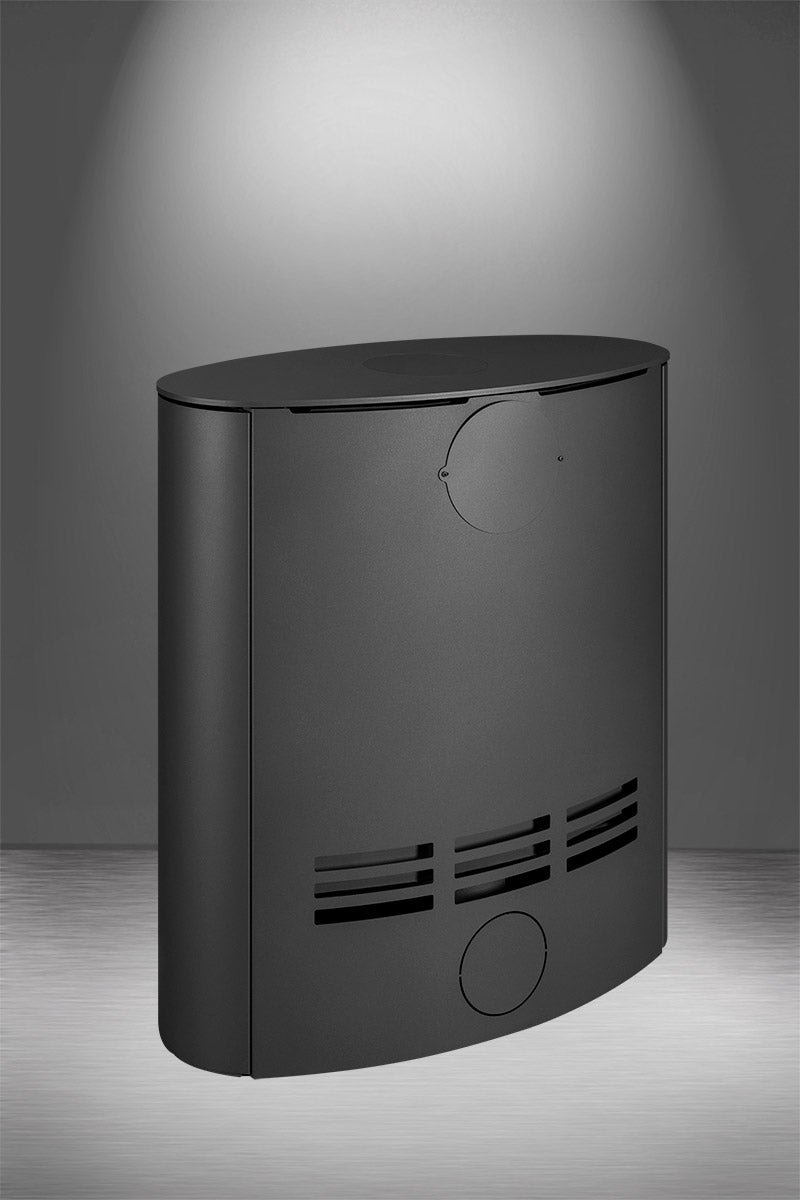 Detaliu design spate soba metalica Navia G