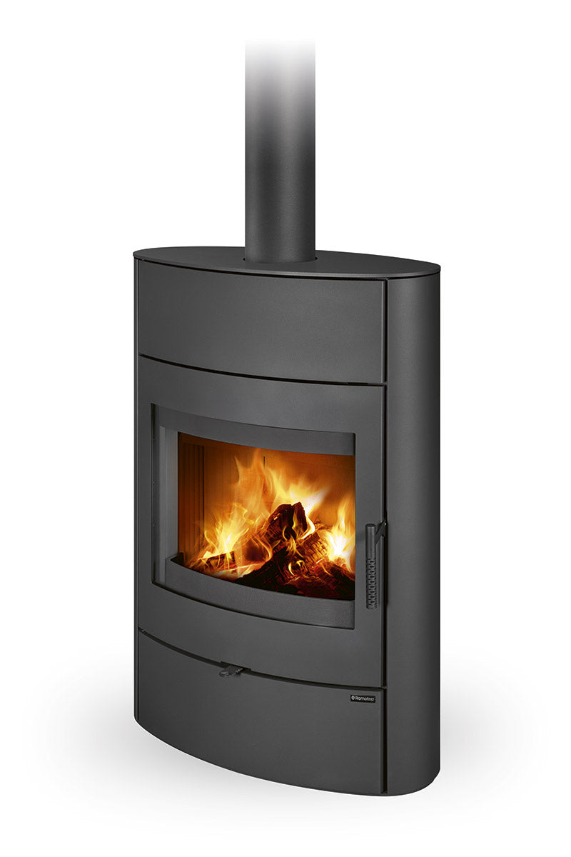 Soba lemne metalica cu acumulare Romotop Navia H 30 negru