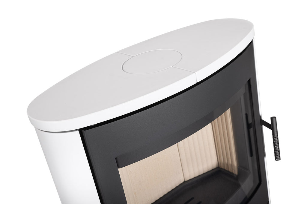 Detaliu finisaj ceramic alb soba Navia 10