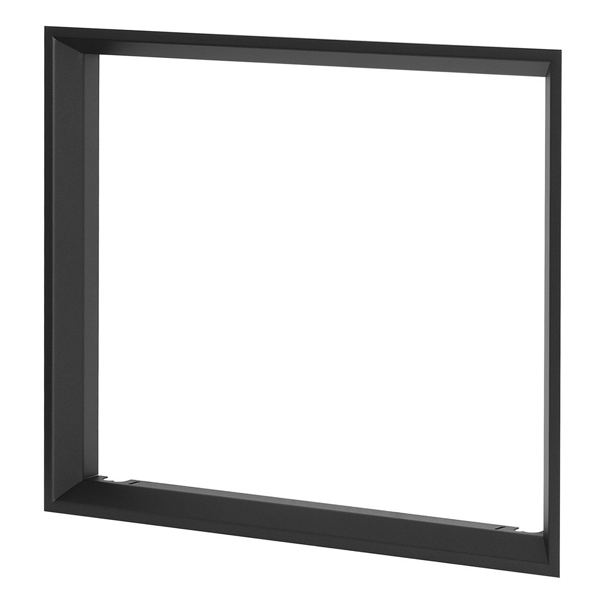 Romotop Rama focar lemne H4N RAM04 este un cadru metalic negru, dreptunghiular, cu margini netede, prezentat gol pe un fundal alb