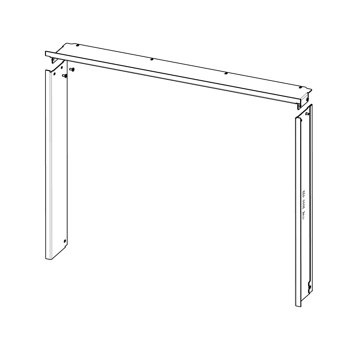 Rama pentru focar pe lemne H3LE RAM11 - standard, finisaj modern, compatibila cu seminee pe lemne