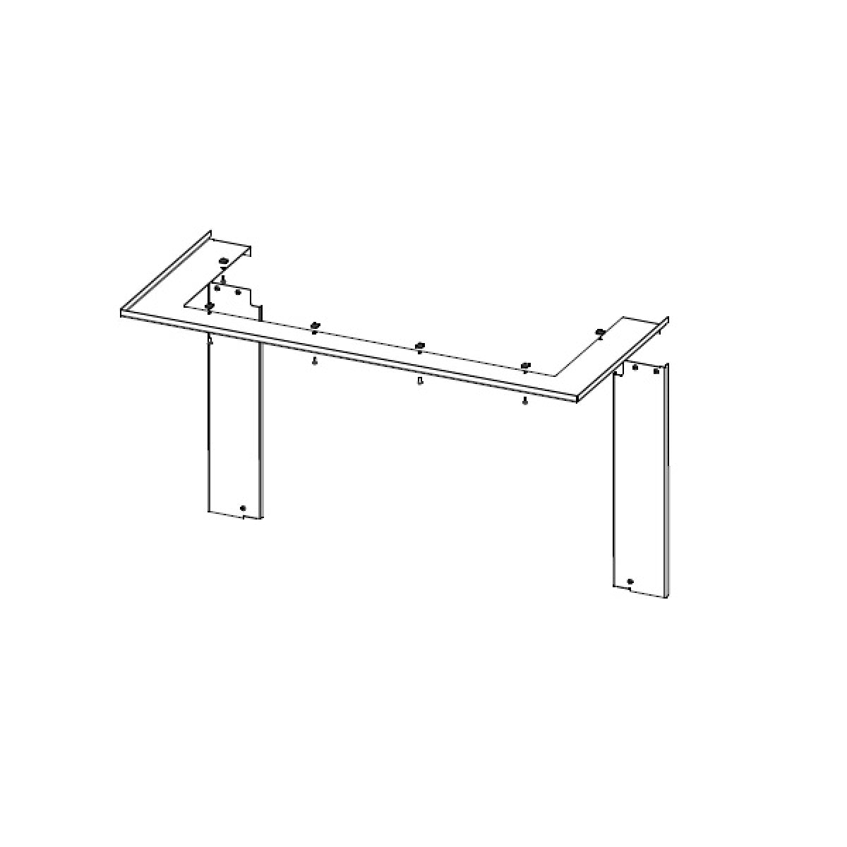 Rama pentru focar pe lemne HC3LJ RAM11 - standard, finisaj modern, compatibila cu focar cu trei laturi
