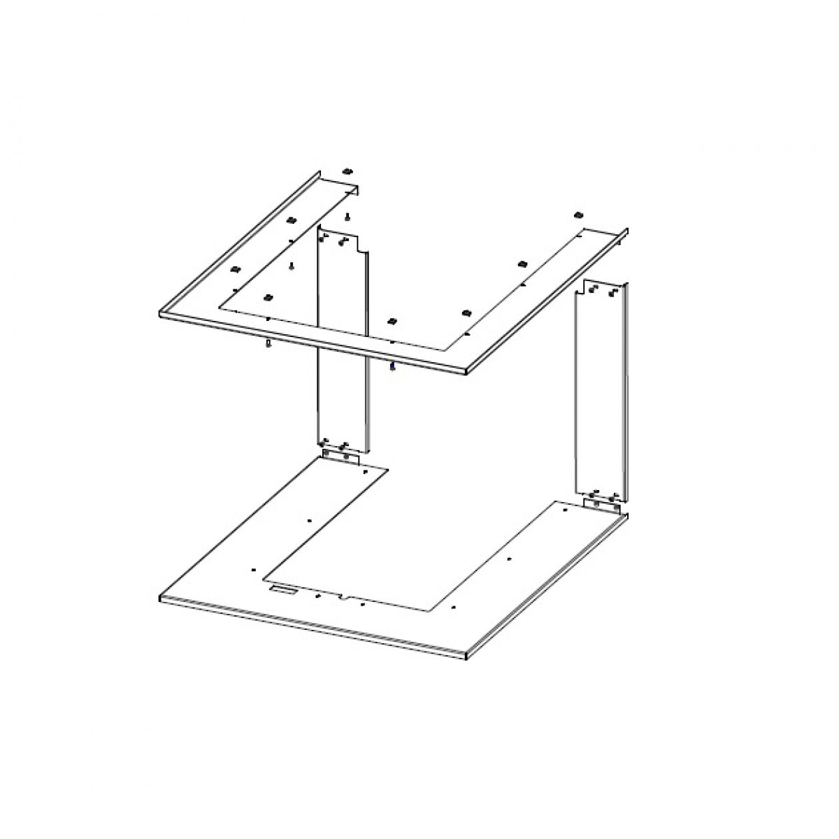 Rama pentru focar pe lemne HU3LF RAM12 - standard, finisaj modern, compatibila cu focar tunel Romotop
