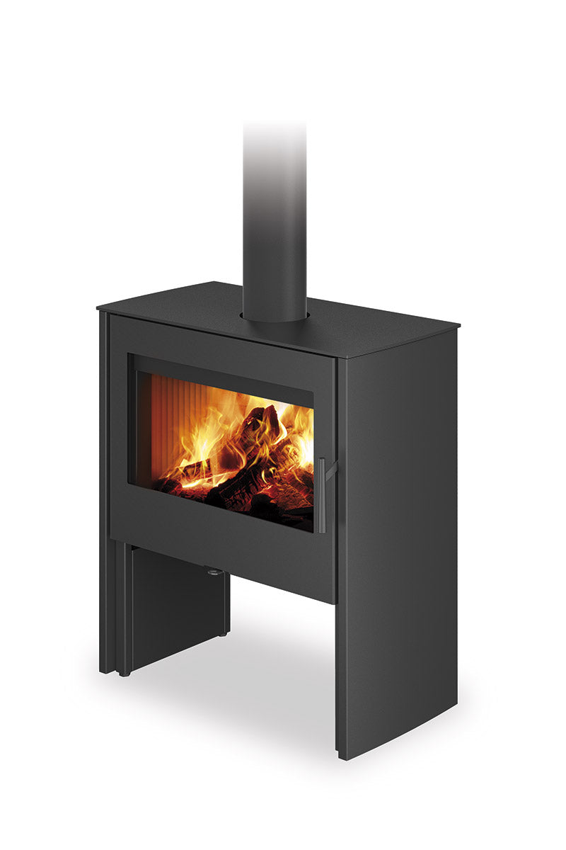 Soba lemne metalica Romotop Riano 30 negru frontala