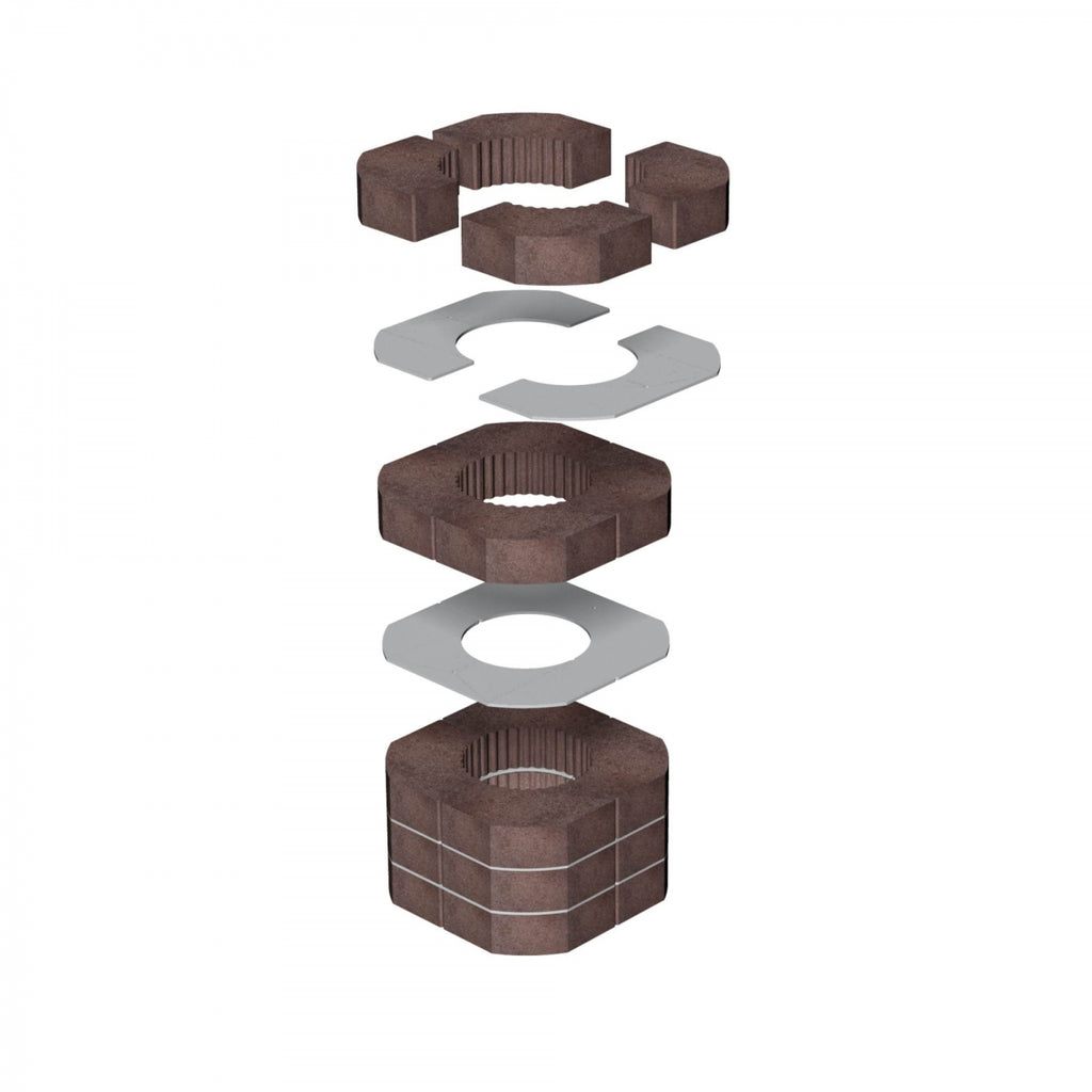 Set superior de inele acumulare caldura MAMMOTH 150mm pentru focare Romotop 