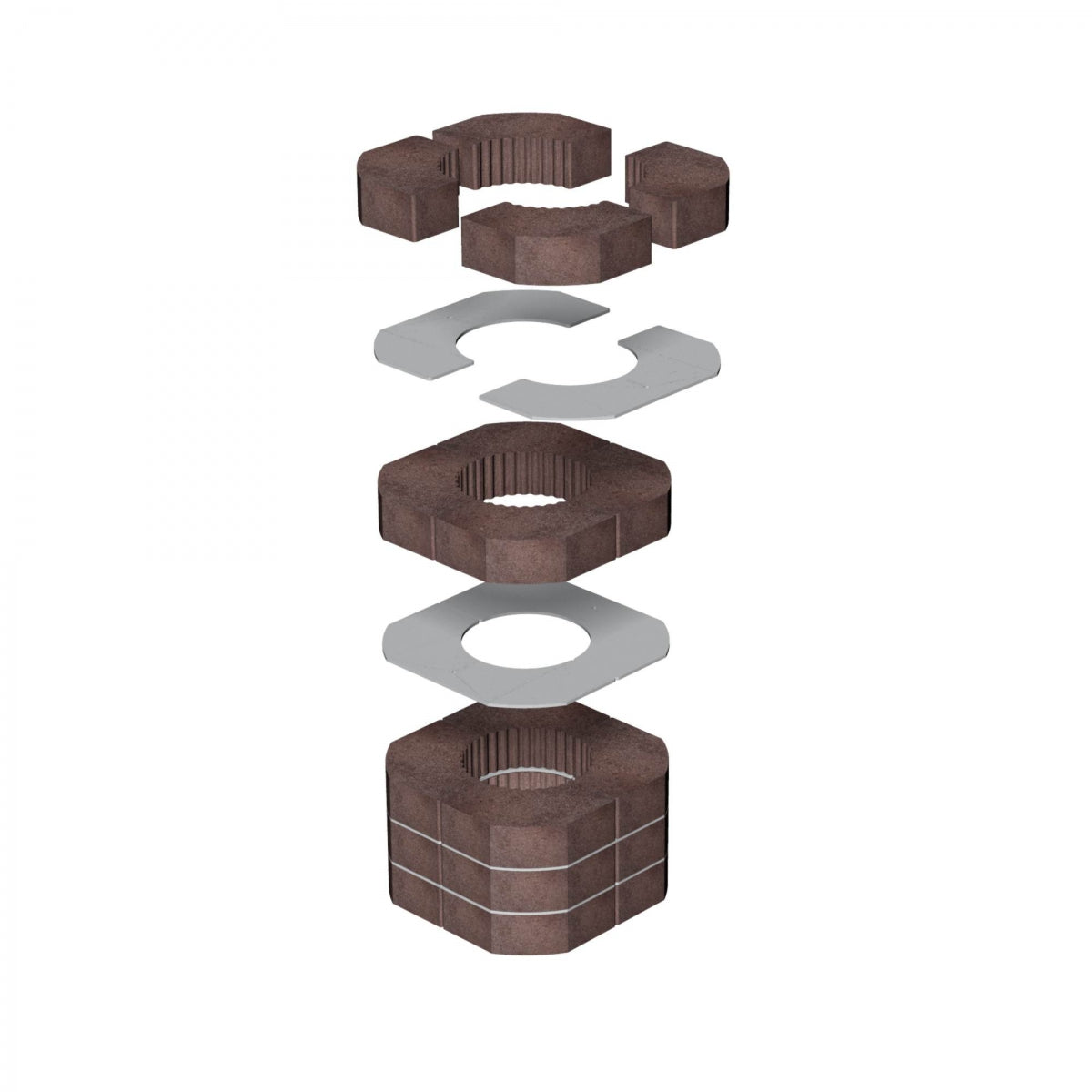 Set superior de inele acumulare caldura MAMMOTH 150mm pentru focare Romotop 